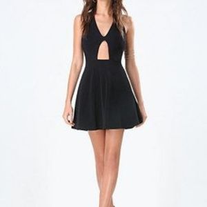 Bebe sydney strappy flare dress